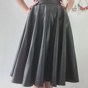 CLOSET CLEARANCE "Bad Girl" Vegan Leather Circle Skirt